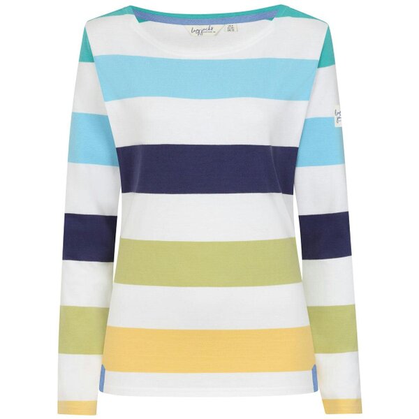 Lazy Jacks LJ97M - Ladies Long Sleeve Brenton Top - Greens