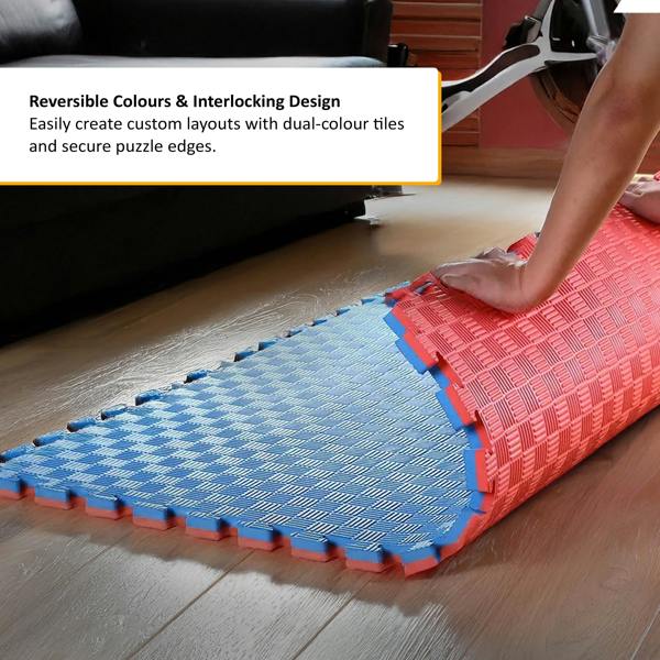 Nicoman 40mm Premium Reversible EVA Tatami Foam Mats - Red and Blue