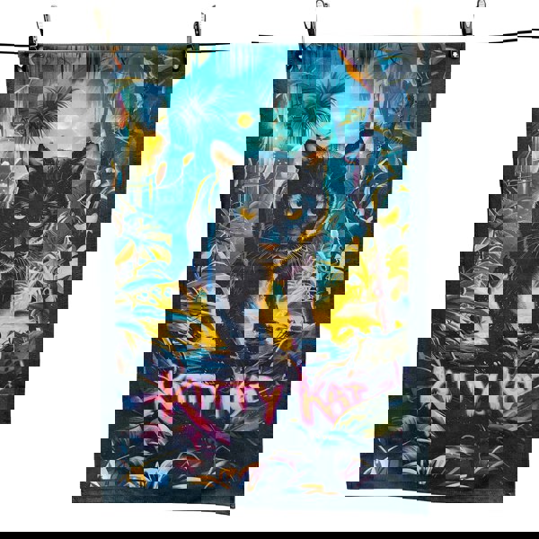 Love Frankie Kitty Kat Panther Tea Towel cut out