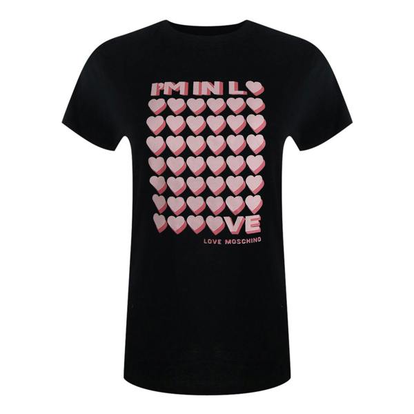 Moschino Love Moschino I'm So In Love Logo Black T-Shirt