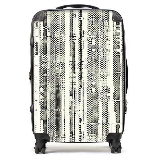 Warren Reed Washed Out Canvas Pattern Suitcase