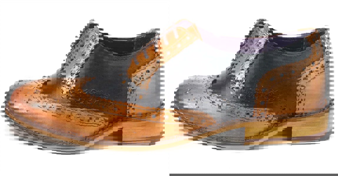 Frank James Redford Mens Leather Lace Up Wingtip Formal Gatsby Evening Brogue Shoes