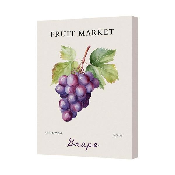 Benjamin Tate Design Grapes Canvas Art Print Fruit Market Wall Art Gallery Wrapped