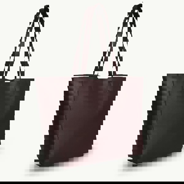 Assots London 'ABINGDON' Burgundy Real Leather Unlined Designer Tote Bag