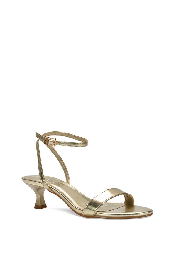 XY LONDON Kitten Low Heel Strappy Sandal Two Part Heeled Shoes
