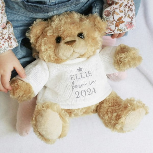 Personalised Memento Company Personalised Born In Teddy Bear