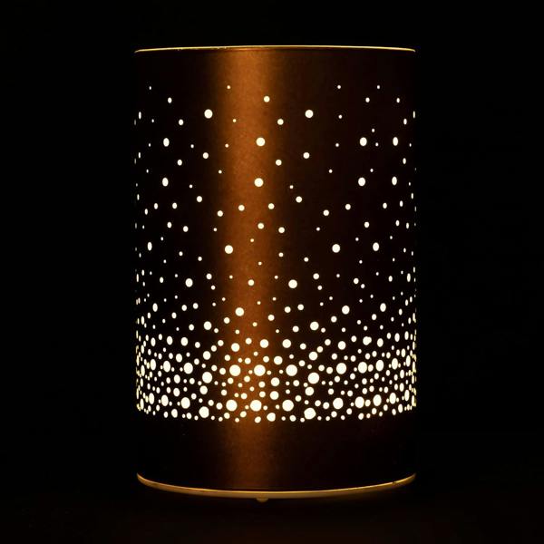 15cm Christmas Decorated Vase Table Snowfall Scene Copper Battery LED Lamp image 7