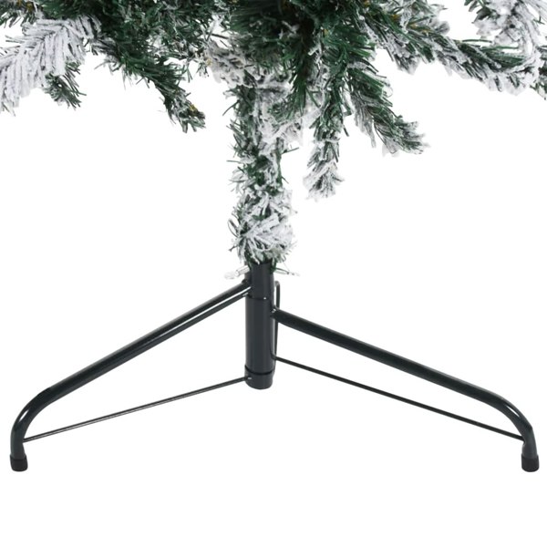 Berkfield Slim Artificial Half Christmas Tree with Flocked Snow 180 cm