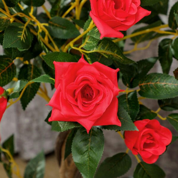 Dyzi Set of 2 90cm Artificial Rose Trees Potted Decorative Plants