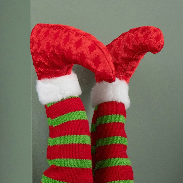 Samuel Alexander 55cm Battery Operated Soft Animated Elf Kicking Legs Christmas Decoration
