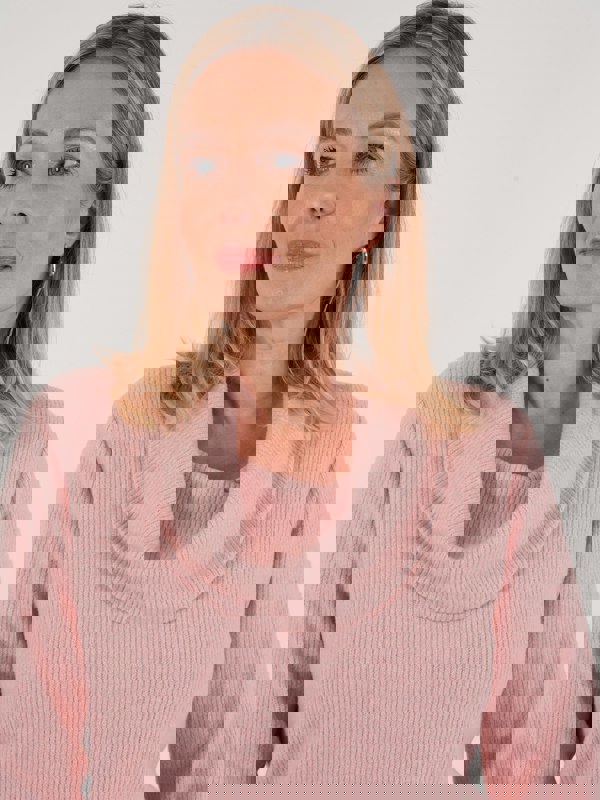 PennyPlain Ribbed Cowl Top - Blossom