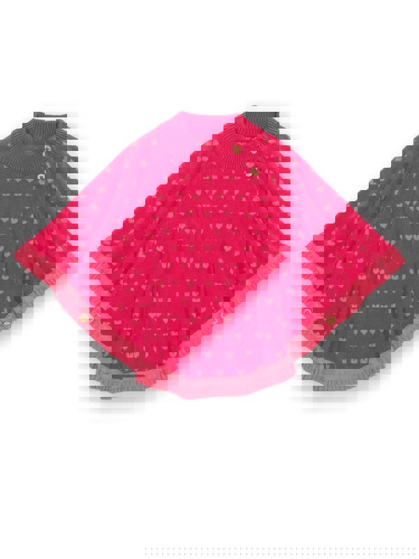 Kite Girls Organic Rosey Heart Poncho