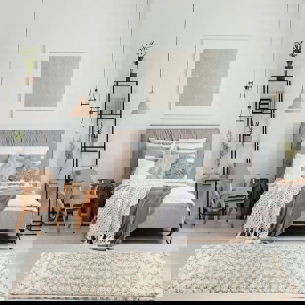 Moroccan Beige Ivory rug non-shedding, pet-friendly, and easy to clean