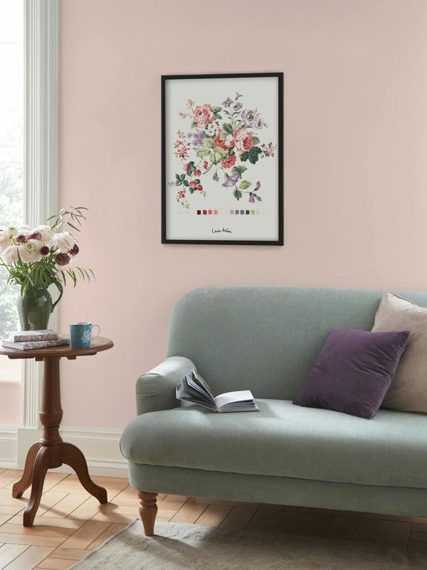 Laura Ashley Rosemore Print in a Black Frame