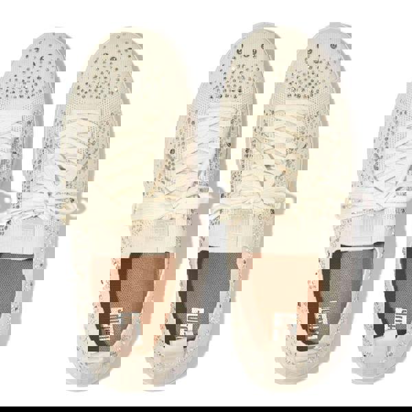 Fit Flop Womens/Ladies Rally Crystal Knitted Trainers - Beige - 