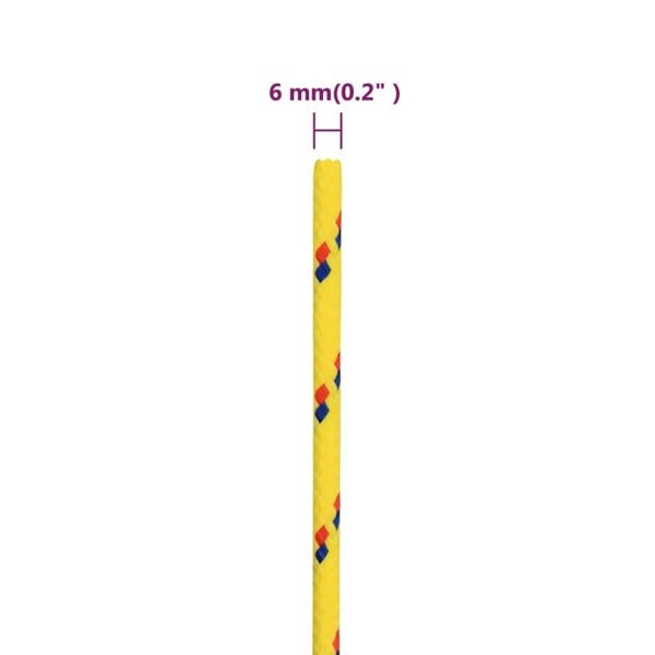 Berkfield Boat Rope Yellow 6 mm 50 m Polypropylene