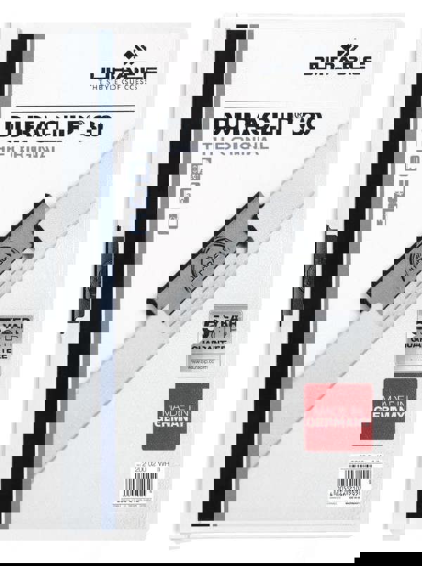 Durable DURACLIP 30 Sheet Document Metal Clip File Folder | 25 Pack | A4 White