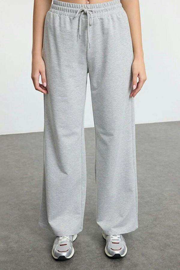 WOVCOR Cotton Wide Leg Thin Knit Jogger