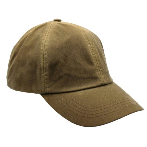 Heather Hats & Accessories Water Resistant Waxed Cotton Baseball Trucker Cap, Cotton Lining, Outdoor Wear, Sand