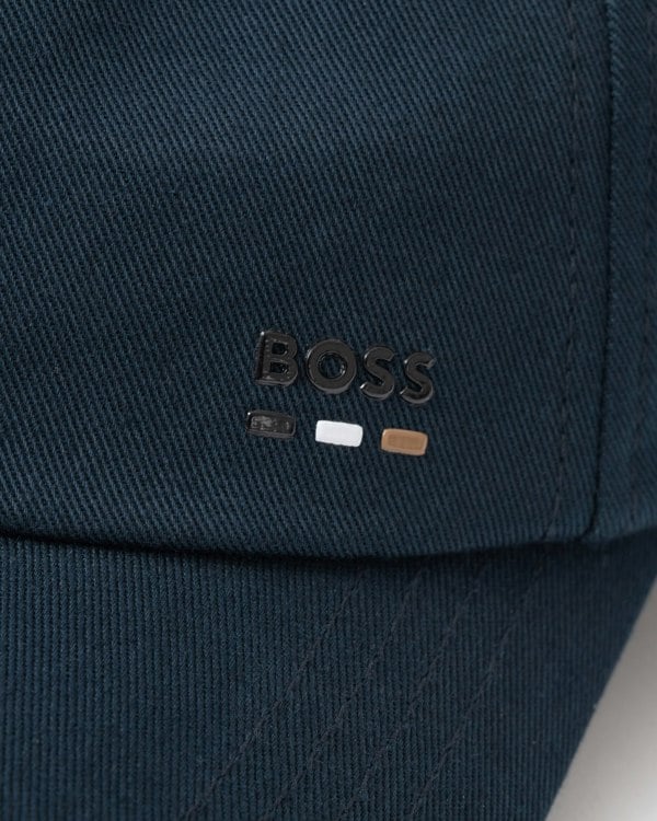 BOSS Orange Mens Zed Icon Cap - Dark Blue 404 logo detail