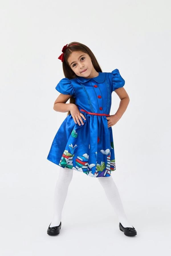 Vanilla Underground Blues Group Girls Blue Book Worm 2 Piece Costume