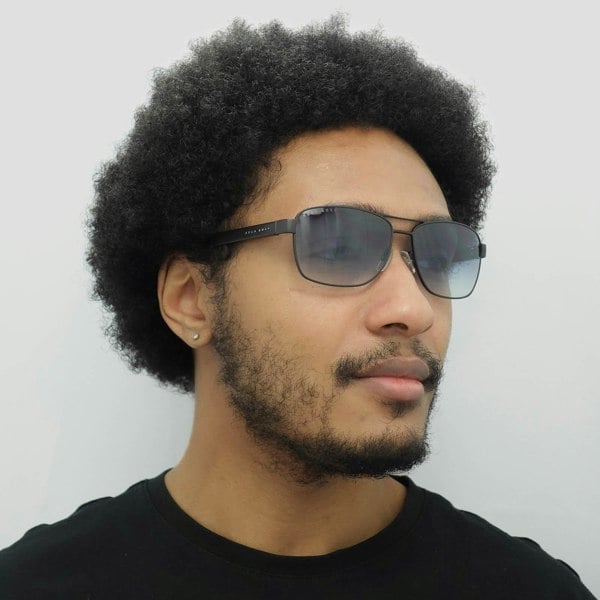 Hugo Boss Sunglasses BOSS 1240/S 003/08 Matte Black Blue Gradient