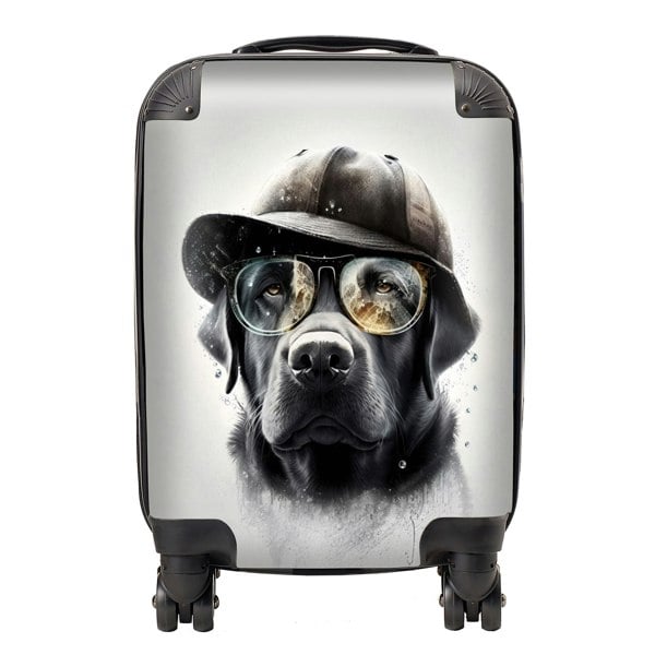 Warren Reed Labrador Retriever Dog With Hat Splashart Suitcase