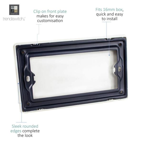 Trendi Switch Double Blanking Plate in Champagne Gold