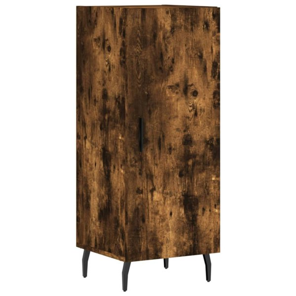 Berkfield Highboard Smoked Oak 34.5x34x180 cm Engineered Wood
