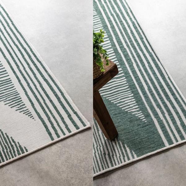 Hanse Home Reversible Indoor & Outdoor Green Rug – Rhombus Design