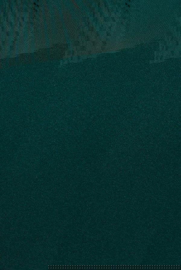 Bishop Sleeve Peplum Top Scuba Crepe And Chiffon Maxi Dress - Emerald Green DR4916