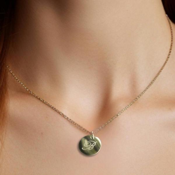 Personalised Silver Single Letter Necklace | Initial