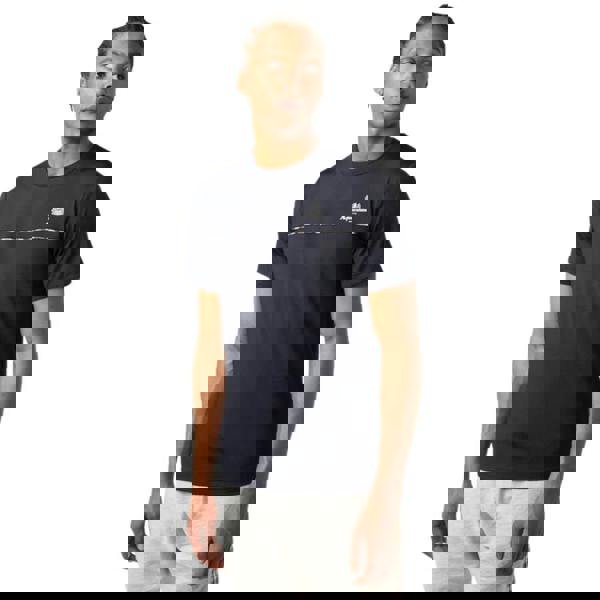 Aquascutum Mens Contrast Piping Stretch Active T-Shirt - Navy Blue