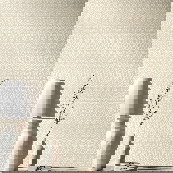 Hoopla Walls Mini Leaf - Linen 10m Wallpaper