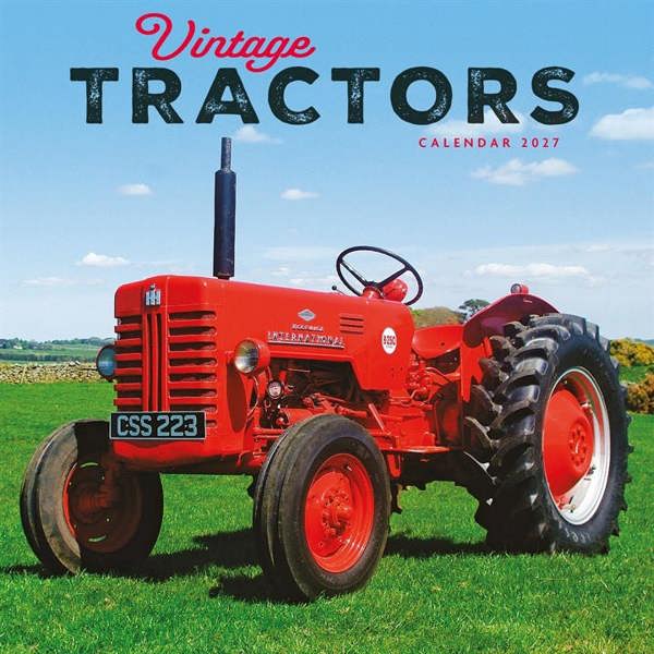 Vintage Tractors Calendar 2027, Wall Calendars, Month To View, Transport, Gift