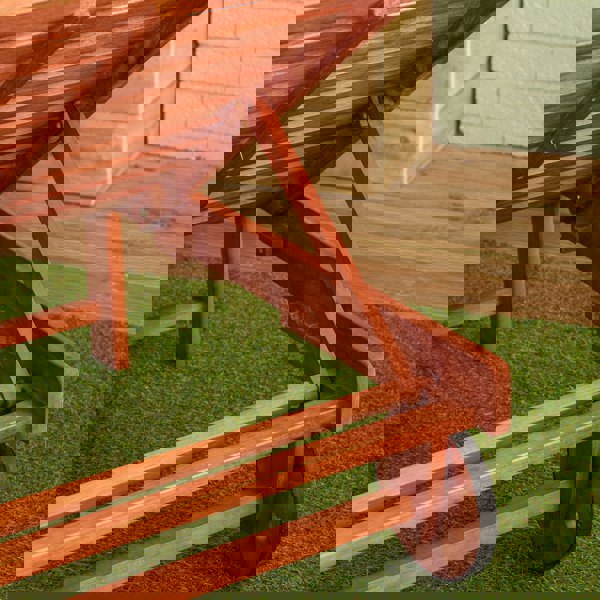 Samuel Alexander 1.9m x 0.6m Outdoor Wooden Adjustable Foldable Sunlounger with Wheels