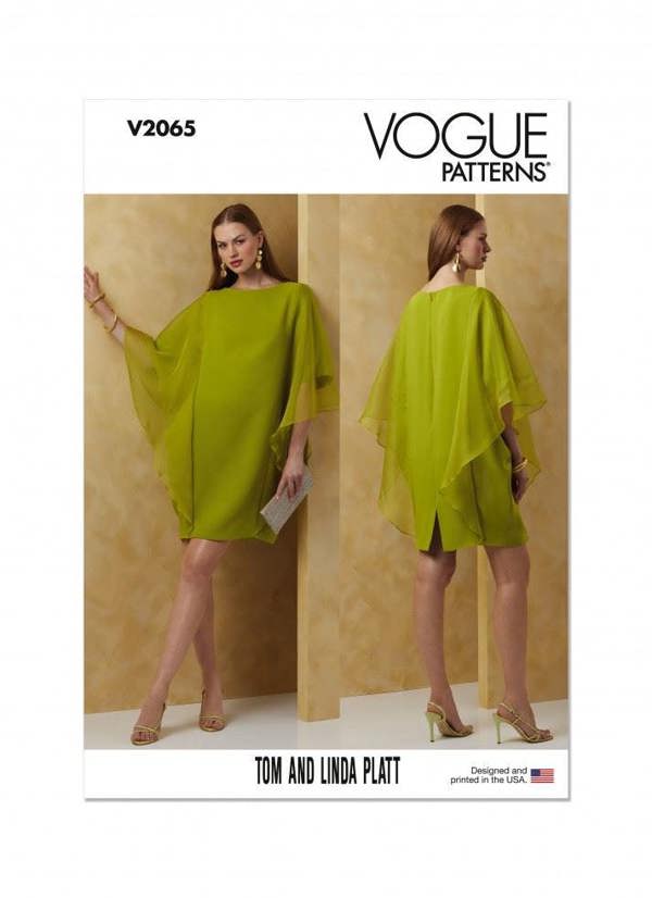 Vogue Sewing Pattern 2065, Dresses for Women, B5 (8-10-12-14-16) - Advanced