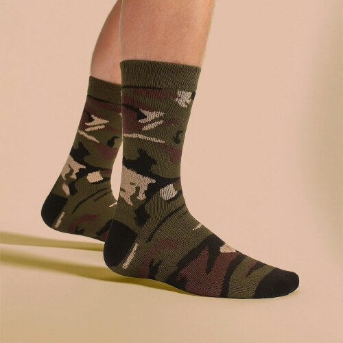 Country Pursuit 3 Pairs Mens Ladies Wool Blend Walking Socks Thermal Cushioned Camo Socks