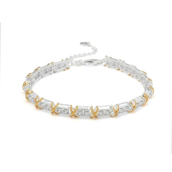 Say It With Luxe Kiss Bracelet - Silver & Gold