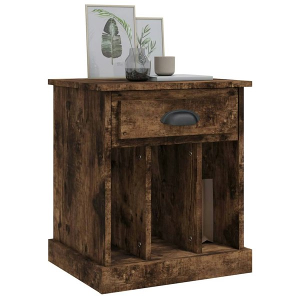 Berkfield Bedside Cabinets 2 pcs Smoked Oak 43x36x50 cm