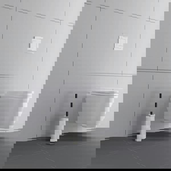 Smedbo Matt Black Stainless Steel Freestanding Spare Toilet Roll Holder