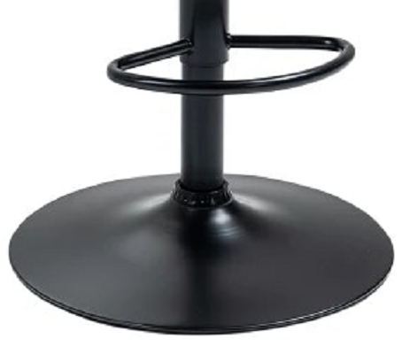 Modcraft Set of 2 Blue Velvet Bar Stools Adjustable Swivel Breakfast Chairs with Footrest & Metal Base