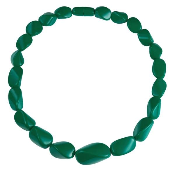 Zavana Twisted Green Chunky Statement Necklace for Women