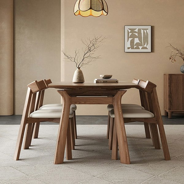 Aitken Round Folding Dining Table, Solid Wood with dining table set folding