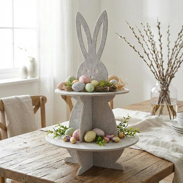 Garden Greatness Springtime Felt Rabbit Display Stand