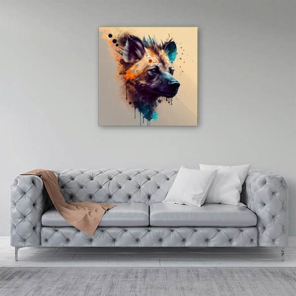 Warren Reed Hyena Face Splashart Light Background Canvas