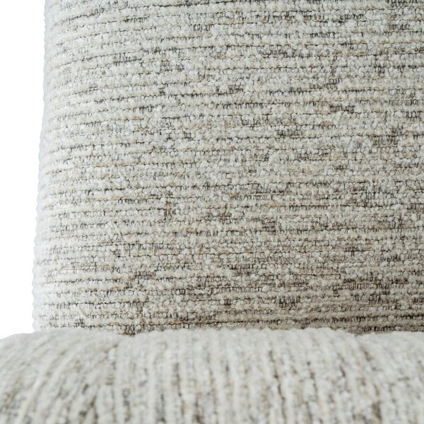 Wyld Haus Mirmande Soft Grey Minimalist Curved Accent Armchair