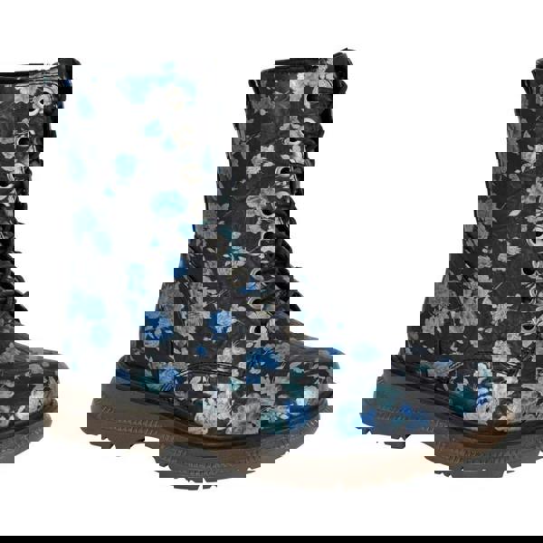 Cipriata Womens/Ladies Annetta Floral Ankle Boots - Black/Blue - 