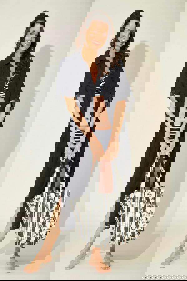 Long Button Through Beach Shirt