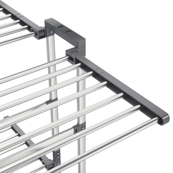 Berkfield 3-Tier Laundry Drying Rack with Wheels Silver 60x70x129 cm